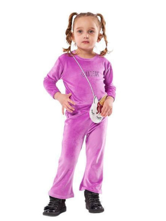 Εβίτα Kids Set with Pants Winter 2pcs Purple