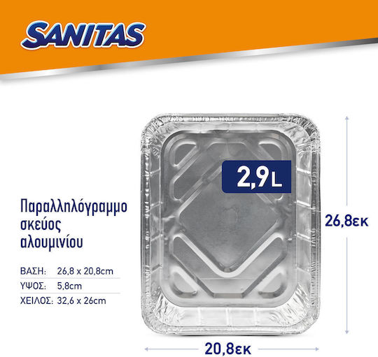 Sanitas Medium Rectangle Single-use Utensil 20.8x20.8cm 3pcs