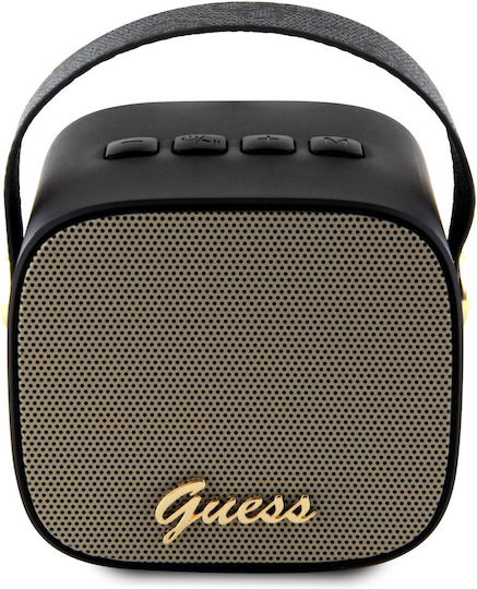 Guess 4G Leather Script Logo Bluetooth високоговорител 5W с живот на батерията до 2 часа Черен