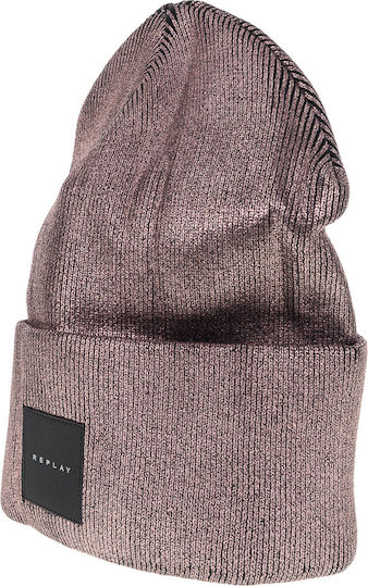 Beanie Γυναικείος Σκούφος Πλεκτός σε Ροζ χρώμα