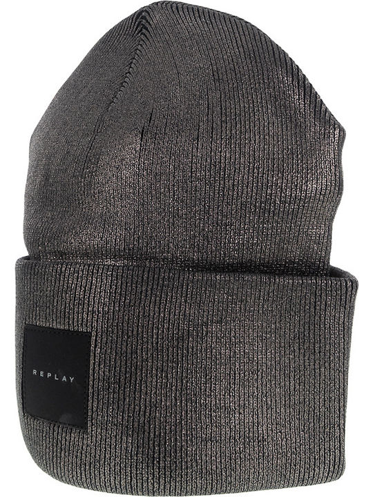 Beanie Γυναικείος Σκούφος Πλεκτός σε Γκρι χρώμα