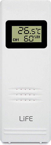 Life Steppe Wireless Digital Weather Station Tabletop Black
