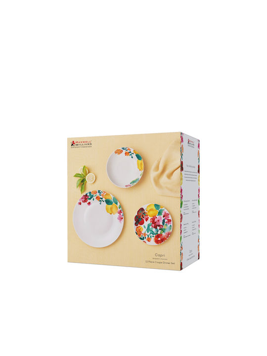 Maxwell & Williams Multicolour Porcelain Dinnerware Set 12pcs