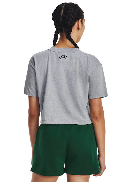 Under Armour Γυναικείο Crop T-shirt Γκρι