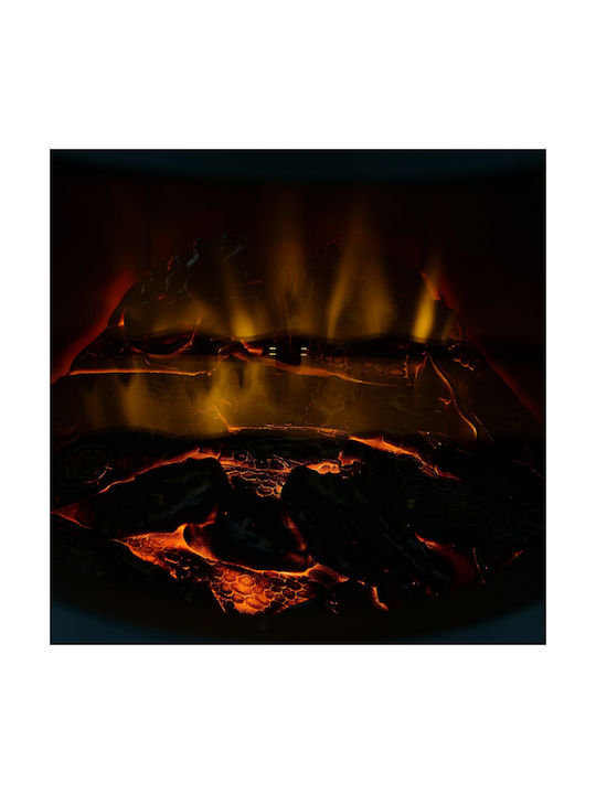 HomCom De podea Șemineu electric 900W 41x64.5cm Negru