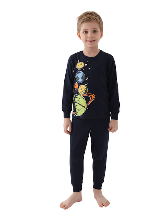 Roly Poly Set Top & Bottom Kids Cotton Pyjamas Black