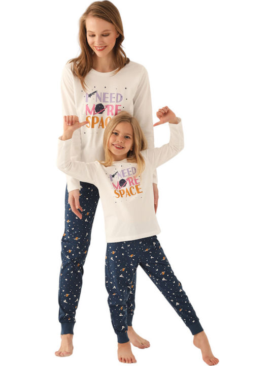 Roly Poly Kinder Schlafanzug Winterlich Weiß