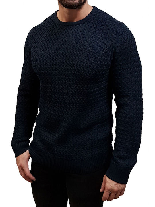 Marcus 22 Men's Long Sleeve Sweater Navy Blue