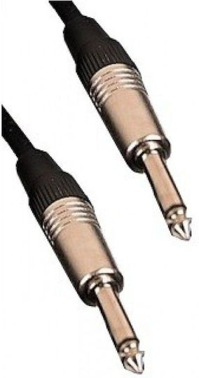 Cable4Me Кабел 6,3 мм мъжки - 6,3 мм мъжки 3м Сив