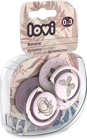 Lovi Baby Botanic Ορθοδοντικές Πιπίλες Σιλικόνης για 0-3 μηνών 2τμχ