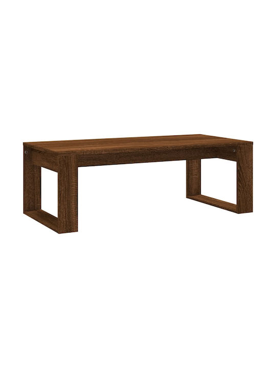 Rectangular Coffee Table Wooden Brown L102xW50xH35cm.