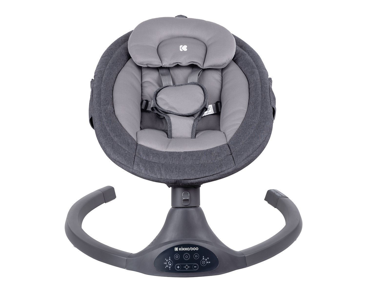 babycocco Kikka Boo Electric Baby Relax 2 in 1 Codie with Music Gray
