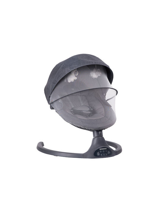 babycocco Kikka Boo Electric Baby Relax 2 in 1 Codie with Music Gray