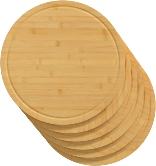 vidaXL Platou de Servire pentru Brânzeturi Lemn 30x30x1.5buc 6buc