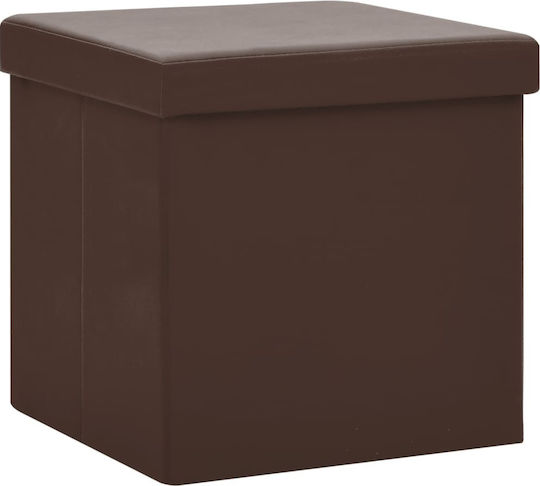 Scaune Camera de zi Cu spațiu de depozitare Plastic Maro 2buc 38x38x38buc