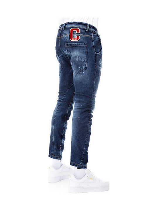 CAPRICE Ανδρικό Παντελόνι Τζιν Cropped Ελαστικό με Loose Εφαρμογή Blue Denim