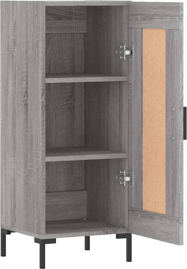 Wand Wohnzimmer Vitrine aus Spanplatte Grau 34.5x34x90cm