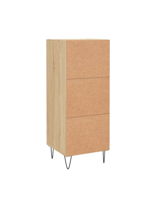Hanging Living Room Cabinet Made of Beige Particle Board 34.5x34x90cm