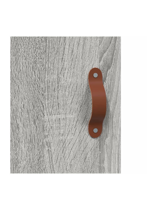 Wohnzimmer Nische aus Spanplatte Grau 69.5x34x180cm