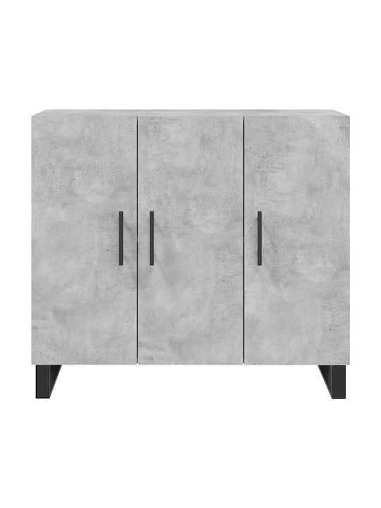 Bufet cu Oglindă Gri 90x34x80cm