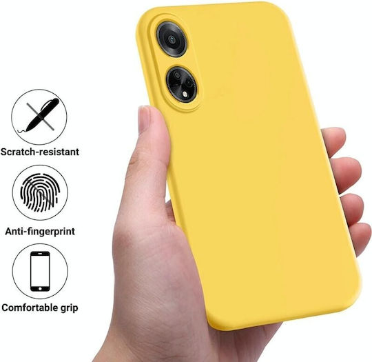 Pure Color Back Cover Σιλικόνης Κίτρινο (Oppo A98)