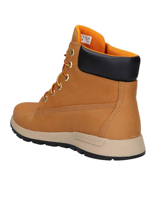 KILLINGTON TREKKER Δερμάτινα Παιδικά Μποτάκια με Κορδόνια Κίτρινα