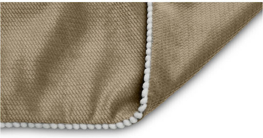 Sensillo Decke Wickeltücher für Kinderzimmer Samt Beige 75x100cm