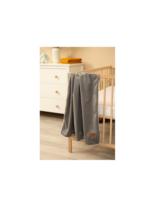 Sensillo Blanket Nursery Swaddling Blankets Velvet Gray 75x100cm