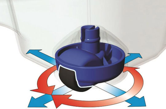 Bama Plastic Storage Box with Wheels and Lid Transparent 59x39x36cm