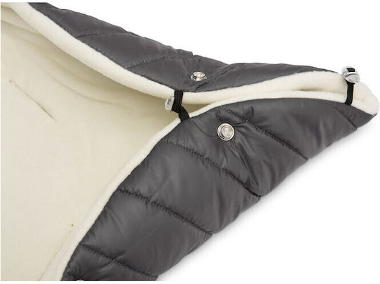 Sensillo Universal Waterproof Stroller Footmuff with Fleece Lining 100x46cm Gray