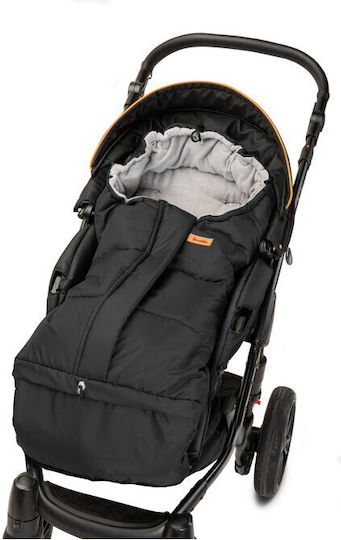 Sensillo Combi Universal Sac de picioare pentru cărucior Impermeabil Negru cu căptușeală Fleece