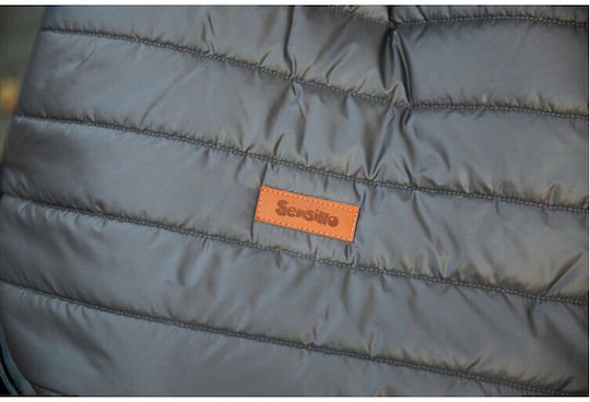 Sensillo Universal Sac de picioare pentru cărucior Impermeabil Negru cu căptușeală Fleece 100x46εκ.