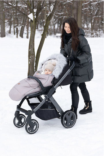 Sensillo Sac de picioare pentru cărucior Impermeabil Bej cu căptușeală Fleece 100x45εκ.