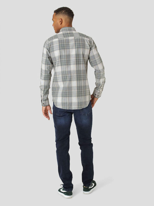 Marcus Men's Shirt Long Sleeve Checked Green