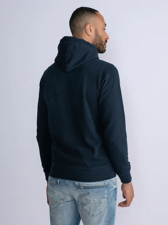 Petrol Industries Men's Sweatshirt Jacket with Hood and Pockets Navy Blue