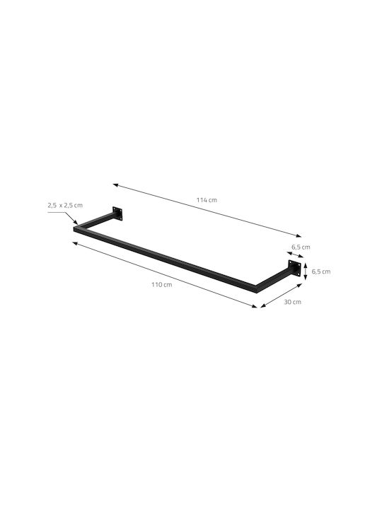 ML-Design Cârlig de perete Metal 30x110cm 1buc