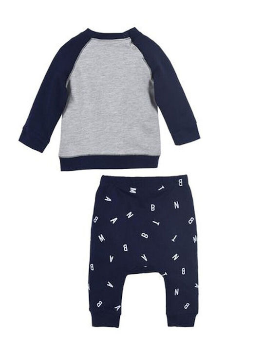 Dc Comics Kids Set with Pants Winter 2pcs Navy Blue