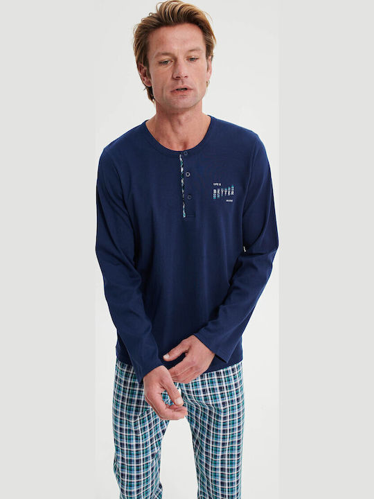 Vamp Men's Winter Pajamas Set Blue