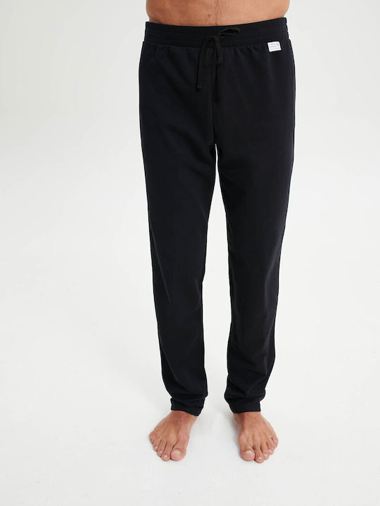 Vamp De iarnă Pantaloni de pijama de bărbați Din bumbac Negru
