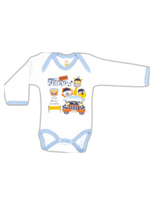 Nina Club Baby Bodysuit Set Long-Sleeved Light Blue