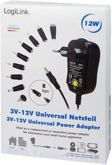 LogiLink Adaptor Universal De Alimentare Reglabil Cu Tensiune 5 1A Cu Putere 5W Cu Set De Încărcătoare Pentru Laptop (PA0198)