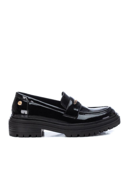 Patent Leather Women's Loafers in Black Color