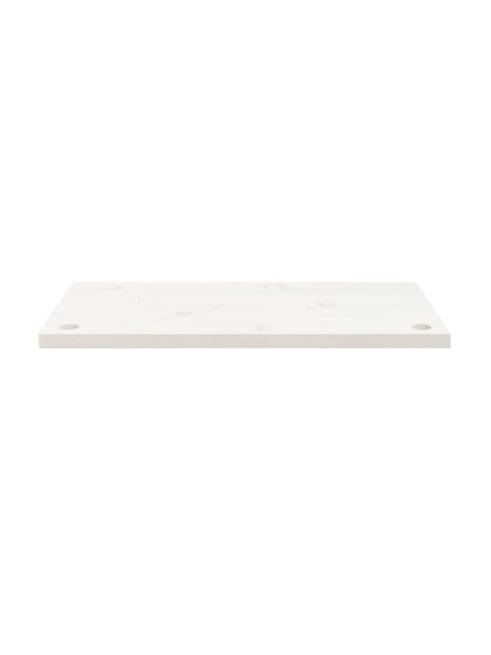 vidaXL Rectangular Office Desk Surface made of Solid Wood in White Color 80x40x2.5cm 824451 1pcs
