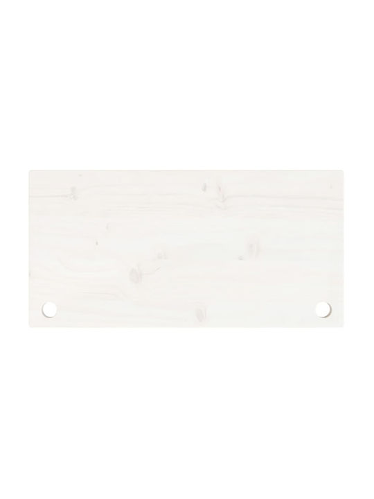 vidaXL Rectangular Office Desk Surface made of Solid Wood in White Color 80x40x2.5cm 824451 1pcs