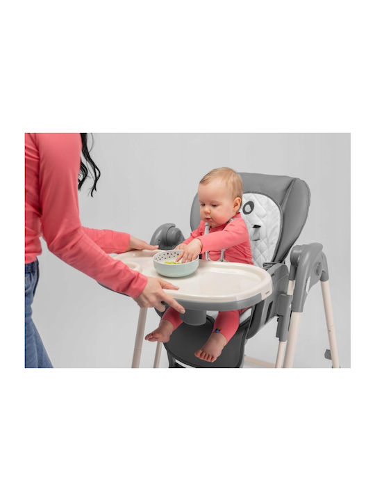 Lionelo Highchair 2 in 1 with Plastic Frame & Fabric Seat Gray