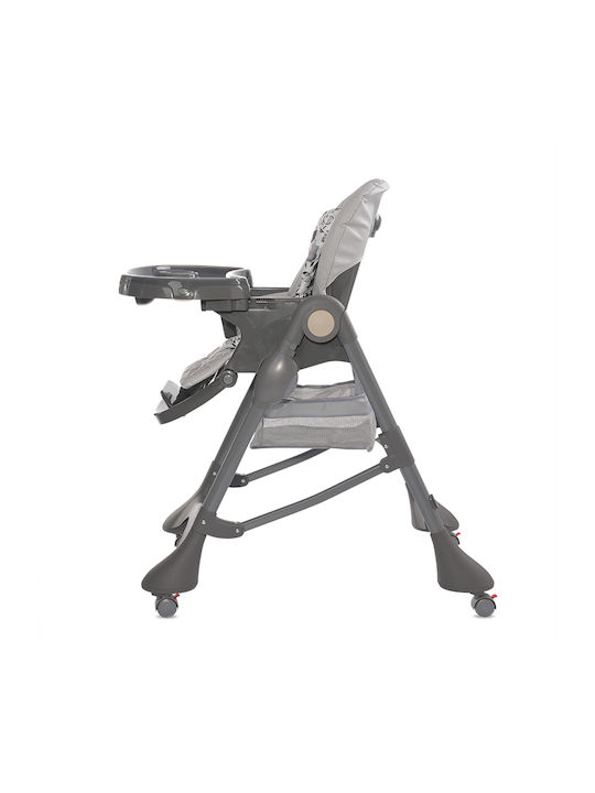 Lorelli Bellissimo Foldable Baby Highchair With Adjustable Height Gray