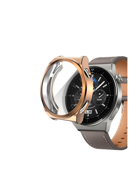 Θήκη Σιλικόνης σε Ροζ Χρυσό χρώμα για το Huawei Watch GT 3 Pro 43mm