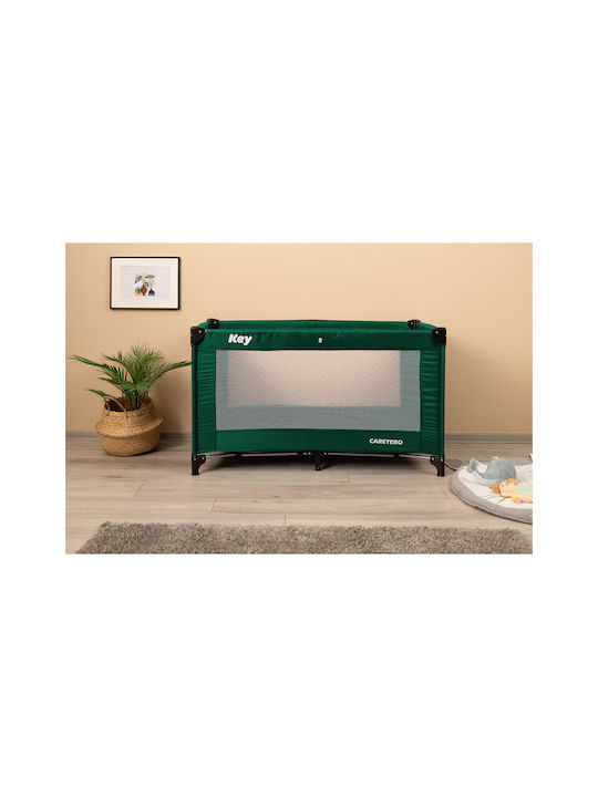 Caretero Key Παρκοκρέβατο με Στρώμα Πράσινο 60x120cm