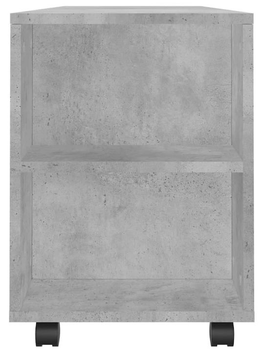 TV Stand with Wheels Gray 102x34.5x43cm
