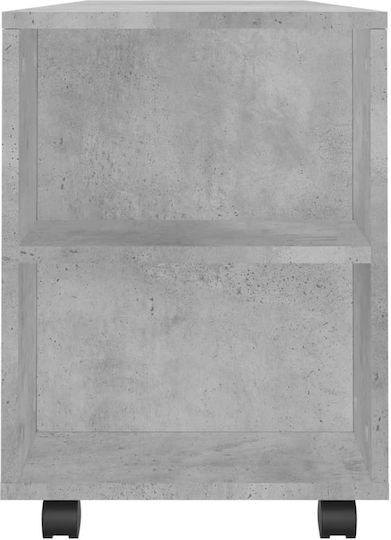TV Stand with Wheels Gray 102x34.5x43cm